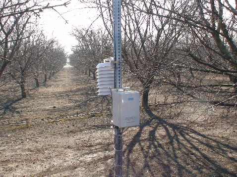 Weather Station in Almond Orchard